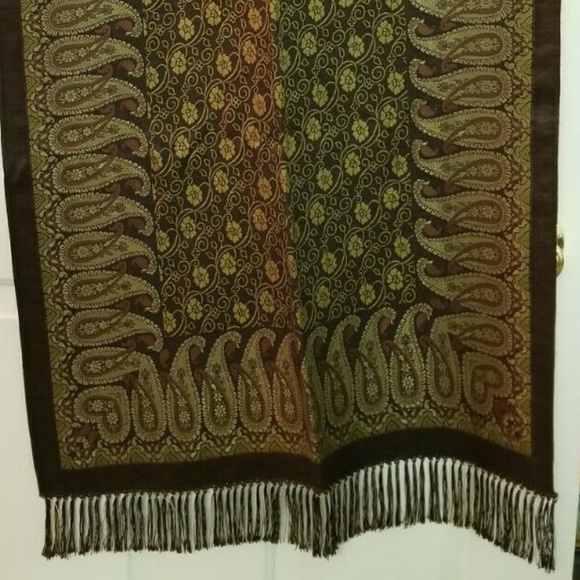 🔻REDUCED❣ ✅#82 NW/O T Brown paisley wrap Alexander McQueen - Picture 2 of 11